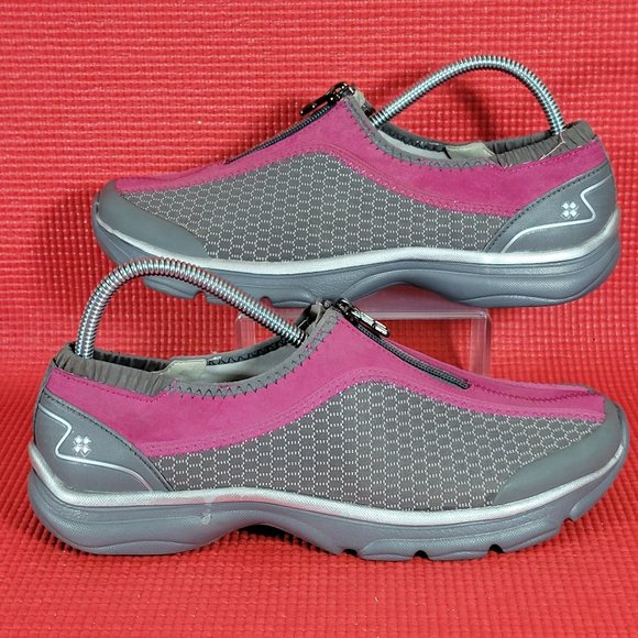 Bzees Shoes - Bzees Naturalizer Grey/Pink Zip Up Athletic Shoes - Size 8.5 Wide